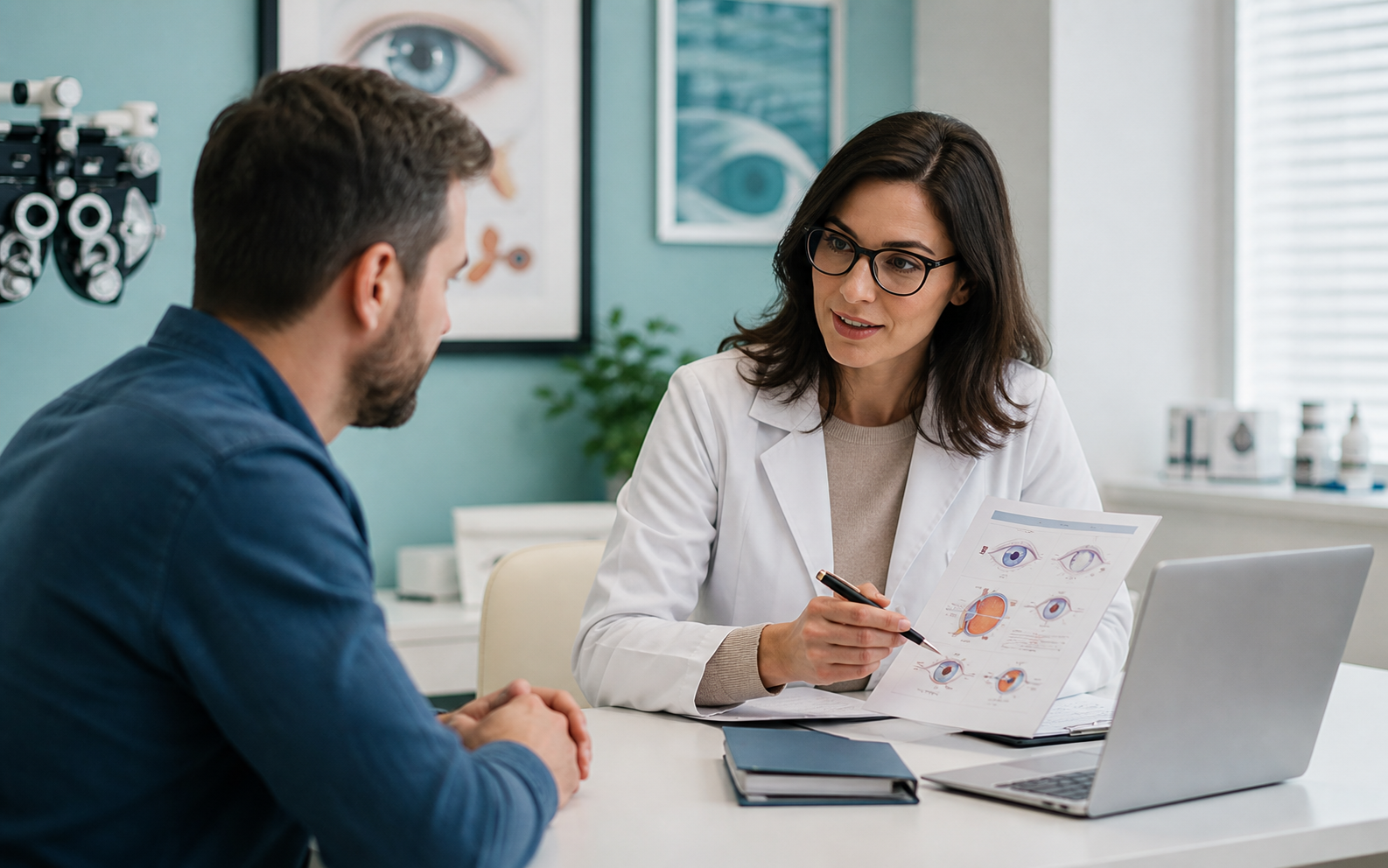 Eye clinic consultation at Akshar Vision Arena for Vijalpore Navsari patients