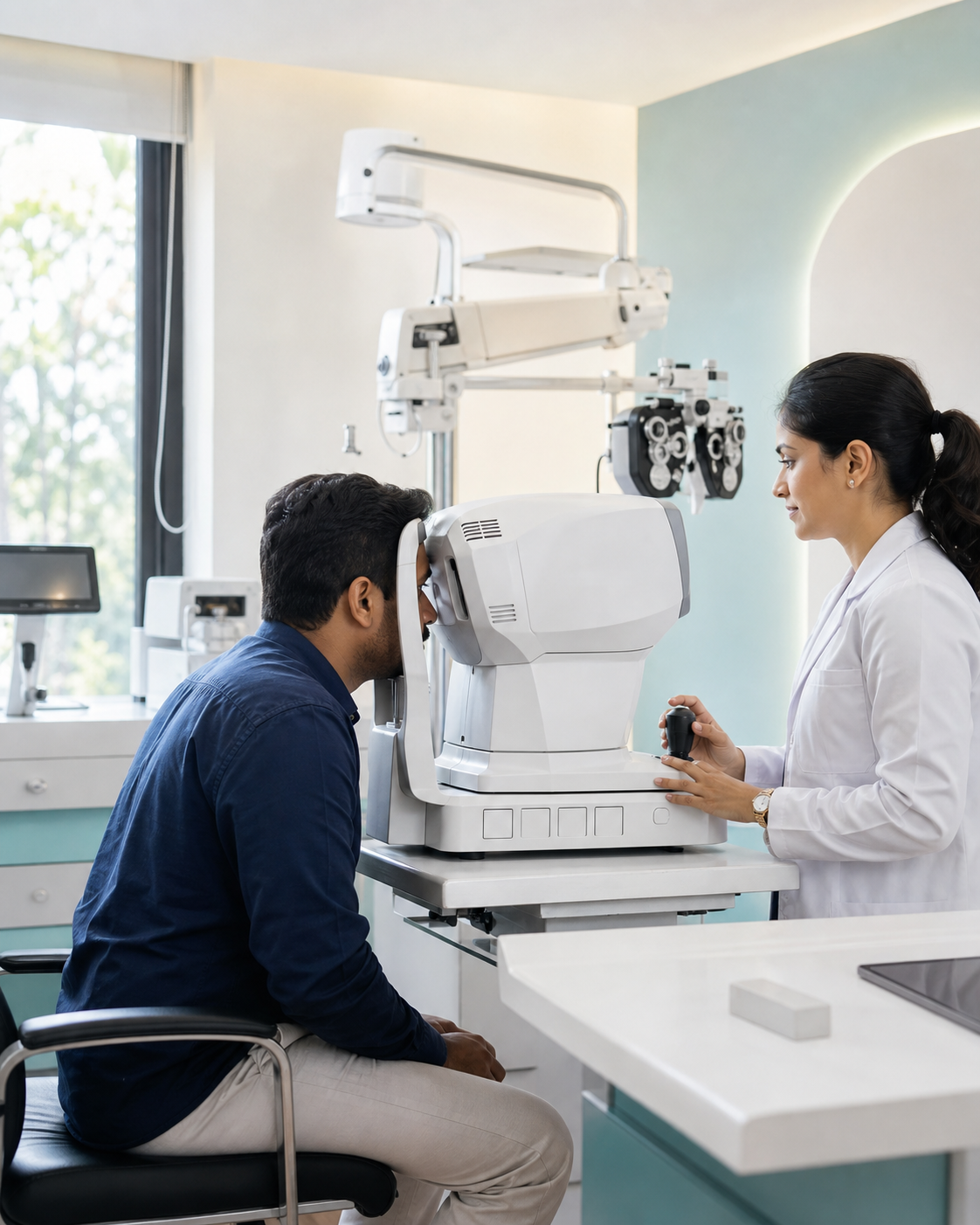 Modern eye examination at Akshar Vision Arena for Vijalpore Navsari patients