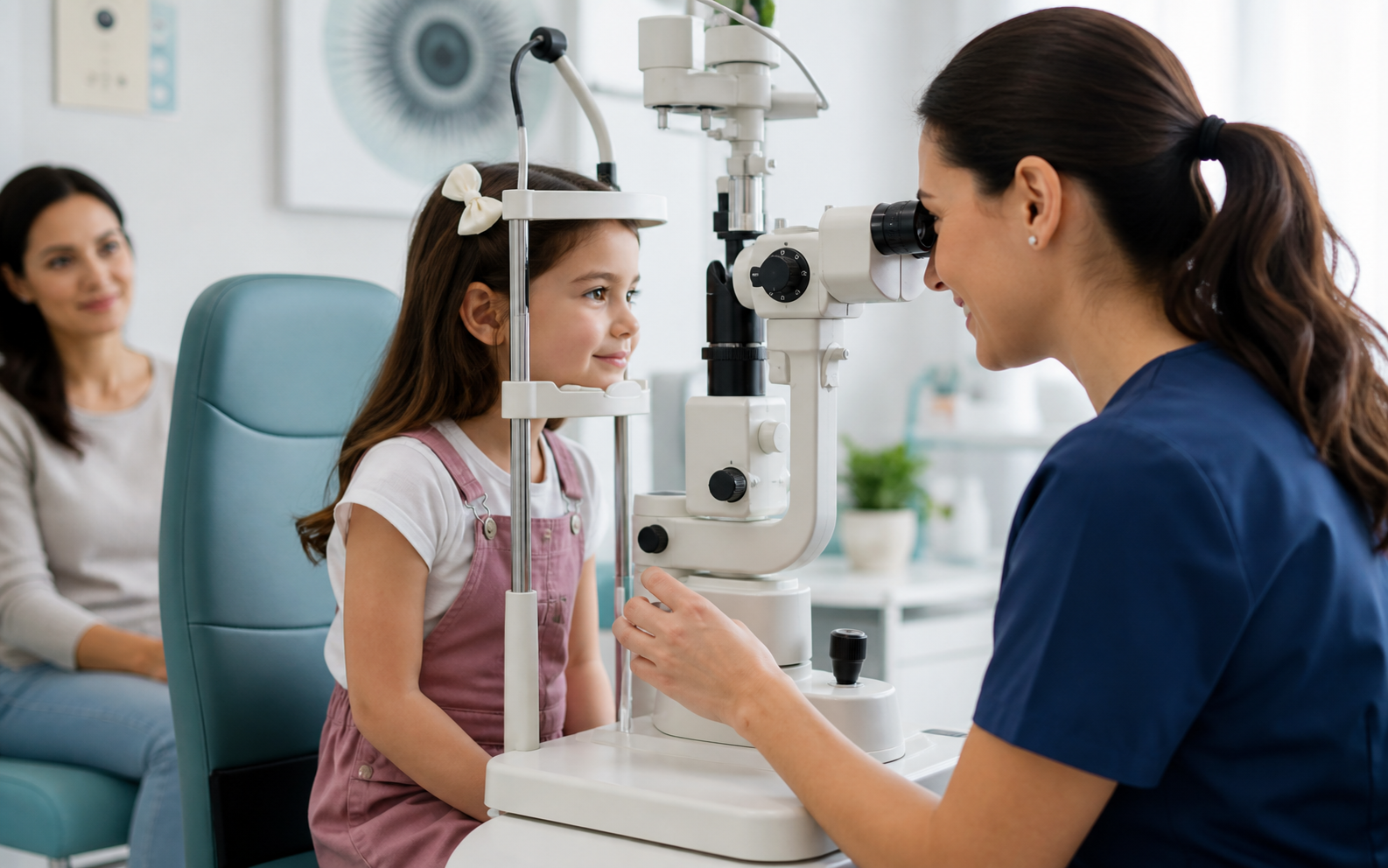 Pediatric eye care examination at Akshar Vision Arena